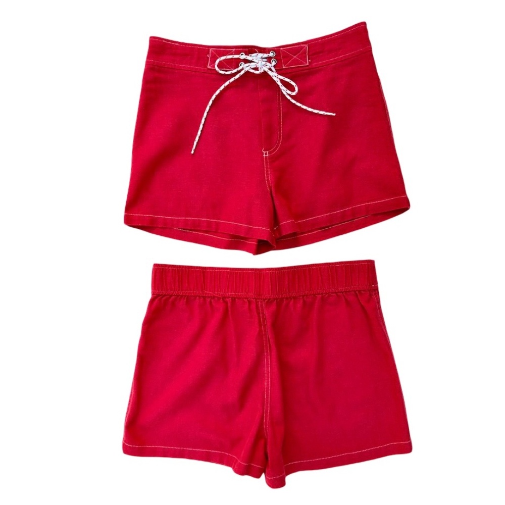 (2 pair) Wild Fable Red Linen Shorts